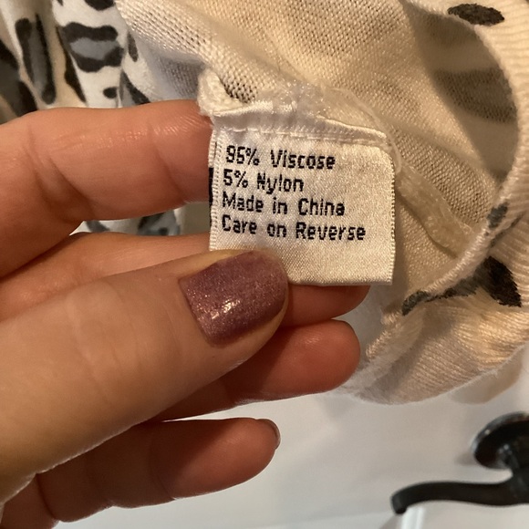 Jessica ash Animal print button down sweater - Picture 7 of 8